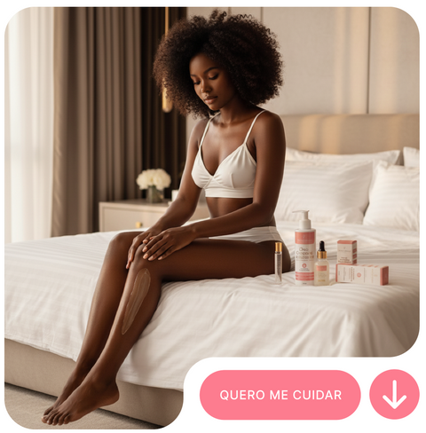 Kit Clareador Óleo Hidratante + Sérum Nanovetor de Vitamina C + Perfume Sensual Íntimo