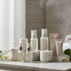 foto spa apresentaçao produtos de coleção para cuidados com a pele dia após dia