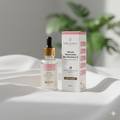 Sérum Clareador Nanovetor de Vitamina C + Ácido Hialurônico
